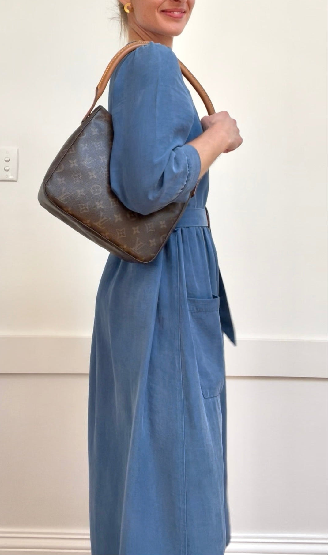 Louis Vuitton Vintage Looping MM Shoulder Bag Monogram Canvas