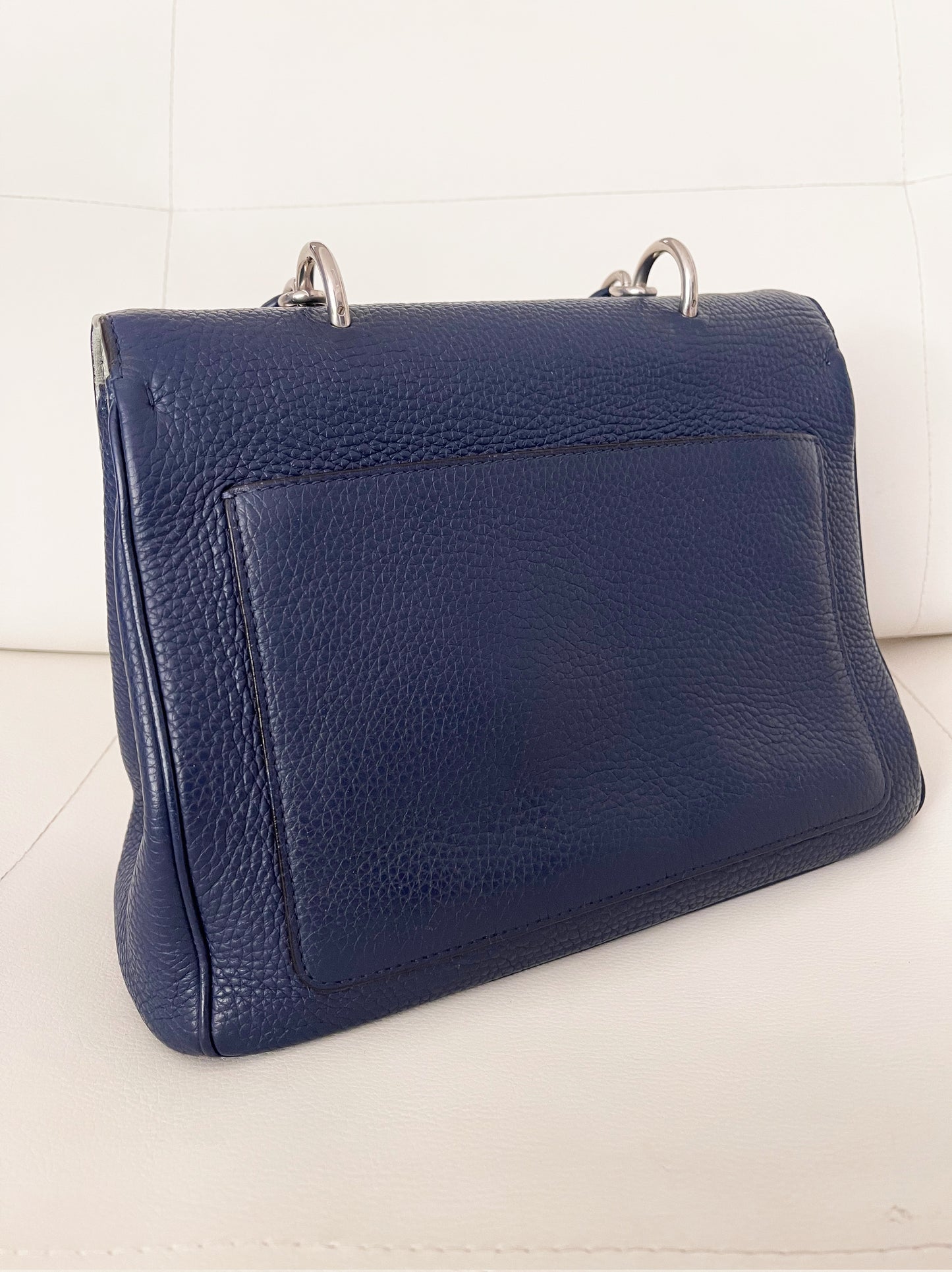 Christian Dior Be Dior Small Flap Bag | Navy Blue Taurillon Leather