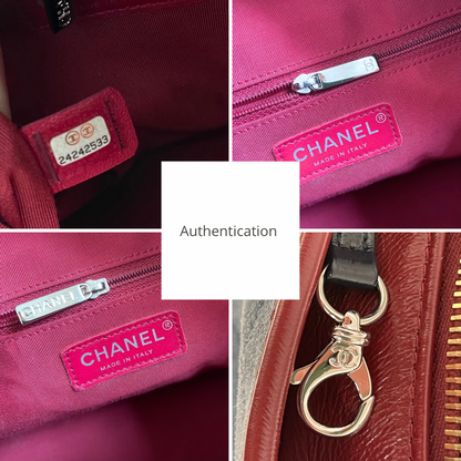 Chanel Gabrielle Hobo Medium | Series 24 (2017-2018) | Blue Suede & Patent Leather with Tricolor Hardware