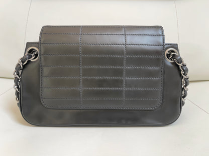 Chanel Accordion Flap Bag | Series 10 (2005-2006) | Black Leather & SHW