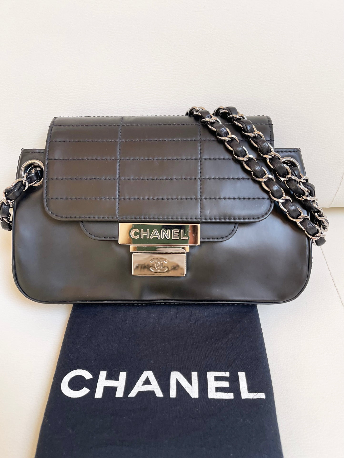 Chanel Accordion Flap Bag | Series 10 (2005-2006) | Black Leather & SHW