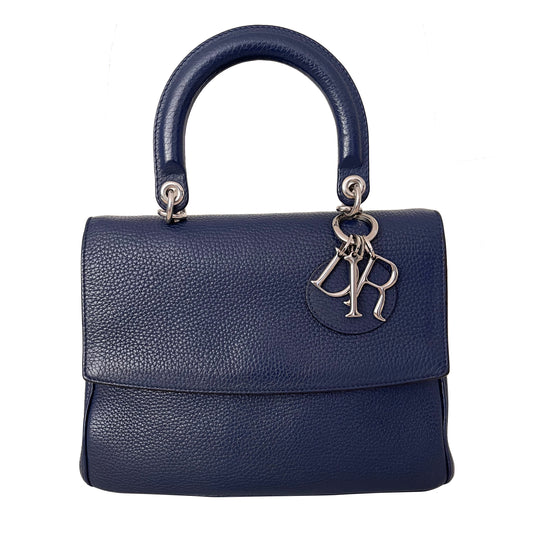 Christian Dior Be Dior Small Flap Bag | Navy Blue Taurillon Leather