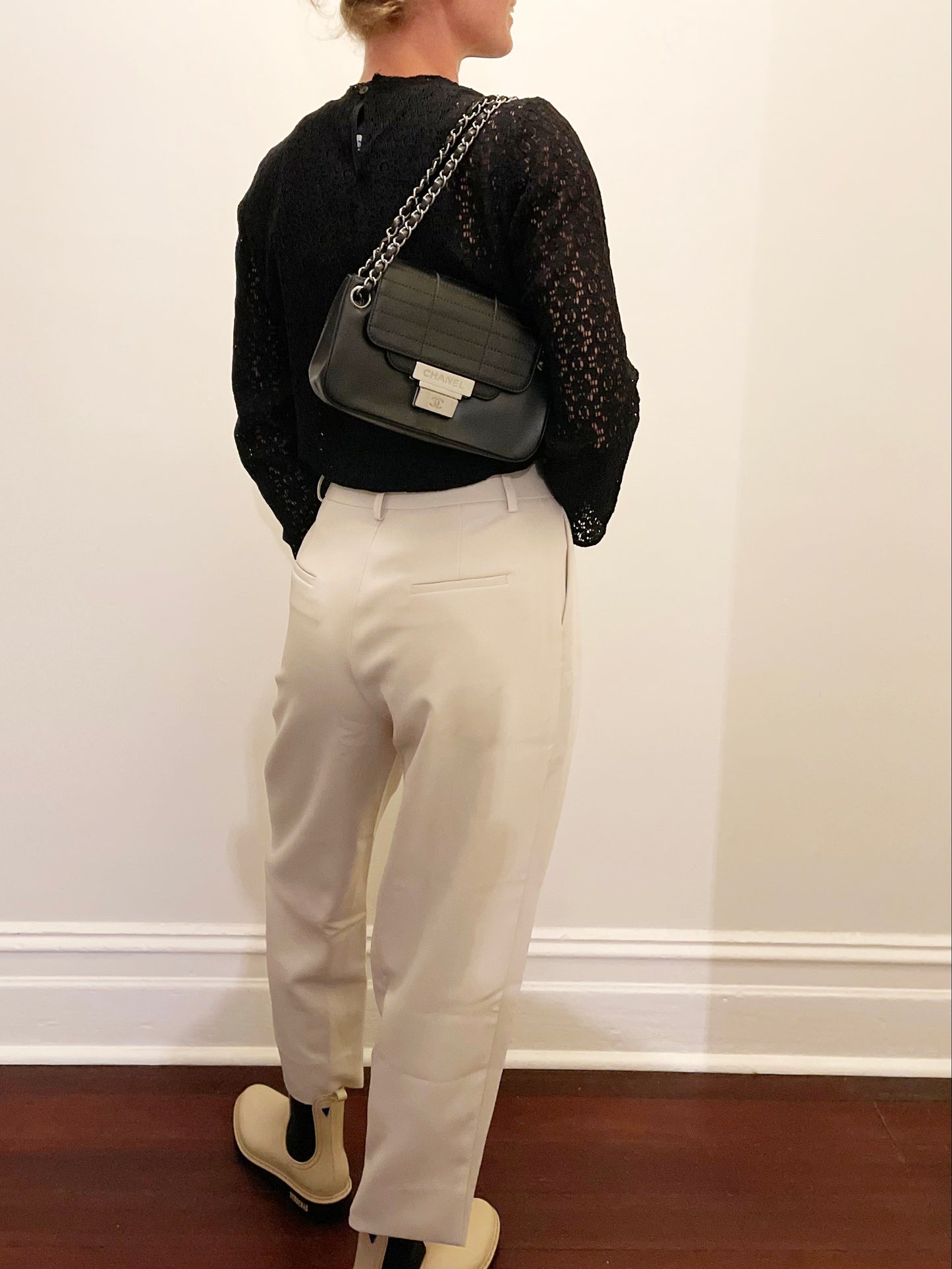 Chanel Accordion Flap Bag | Series 10 (2005-2006) | Black Leather & SHW