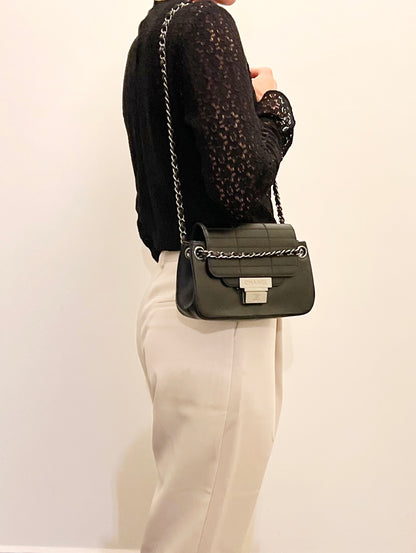 Chanel Accordion Flap Bag | Series 10 (2005-2006) | Black Leather & SHW