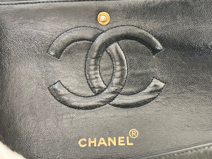Chanel Classic Timeless Medium Double Flap | Series 3 (1994-1996) | Black Patent Leather & 24-Karat GHW