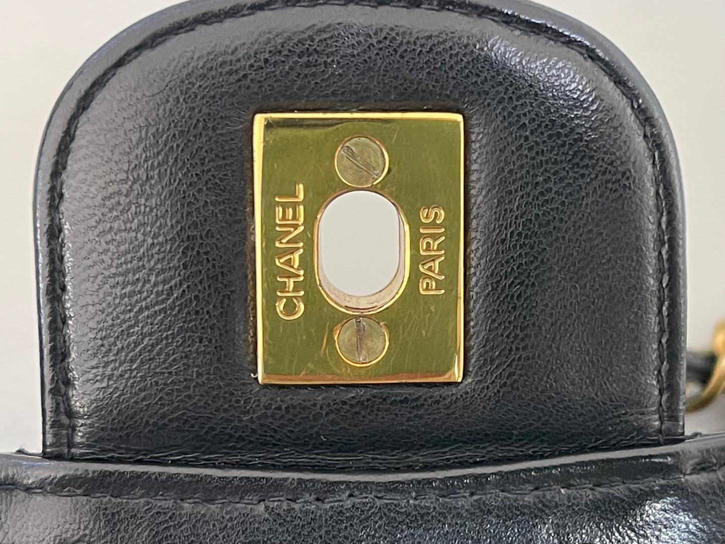 Chanel Classic Timeless Medium Double Flap | Series 3 (1994-1996) | Black Patent Leather & 24-Karat GHW