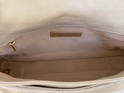 Chanel Ultimate Stitch Retro Flap Bag | Series 15 (2011-2012) | Champagne Beige Quilted Calfskin & GHW