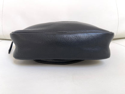 Dior Vintage Crossbody Camera Bag | Black Leather w/ CD embroidered logo