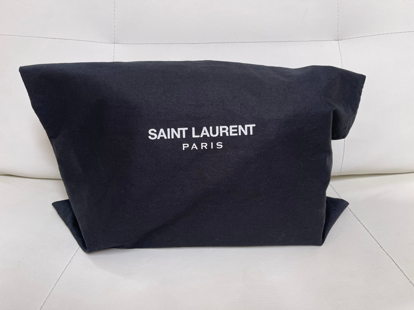 Yves Saint Laurent Baby Cabas Monogram W/ Strap | Red Calfskin Leather & GHW
