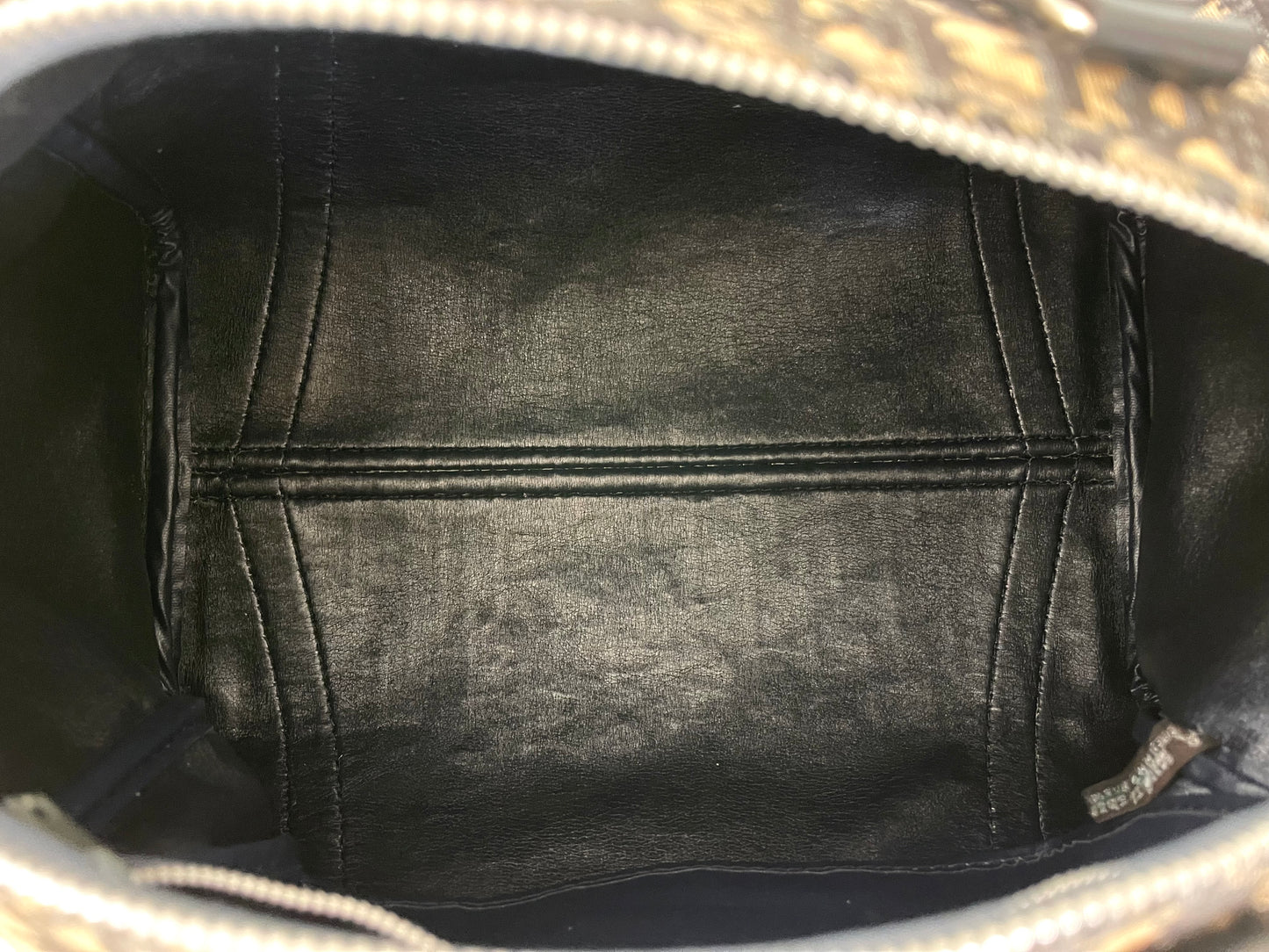 Christian Dior Boston 30 Vintage Oblique Jacquard Navy Bowling Bag