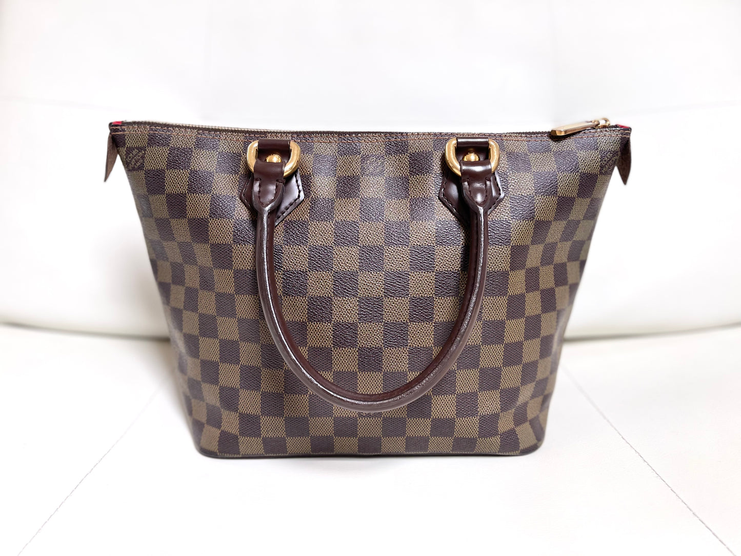 Louis Vuitton Saleya PM Damier Ébène Canvas Leather Tote Bag