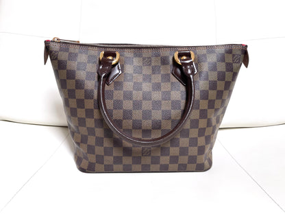 Louis Vuitton Saleya PM Damier Ébène Canvas Leather Tote Bag