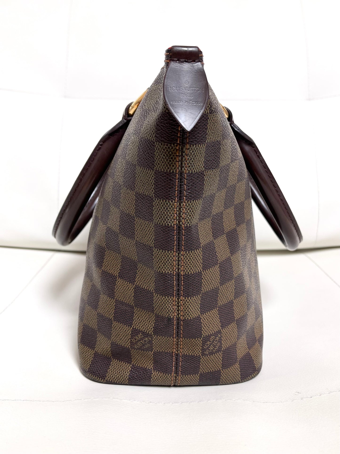 Louis Vuitton Saleya PM Damier Ébène Canvas Leather Tote Bag