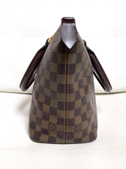Louis Vuitton Saleya PM Damier Ébène Canvas Leather Tote Bag
