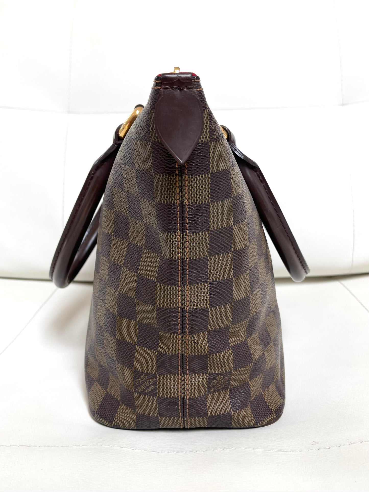 Louis Vuitton Saleya PM Damier Ébène Canvas Leather Tote Bag