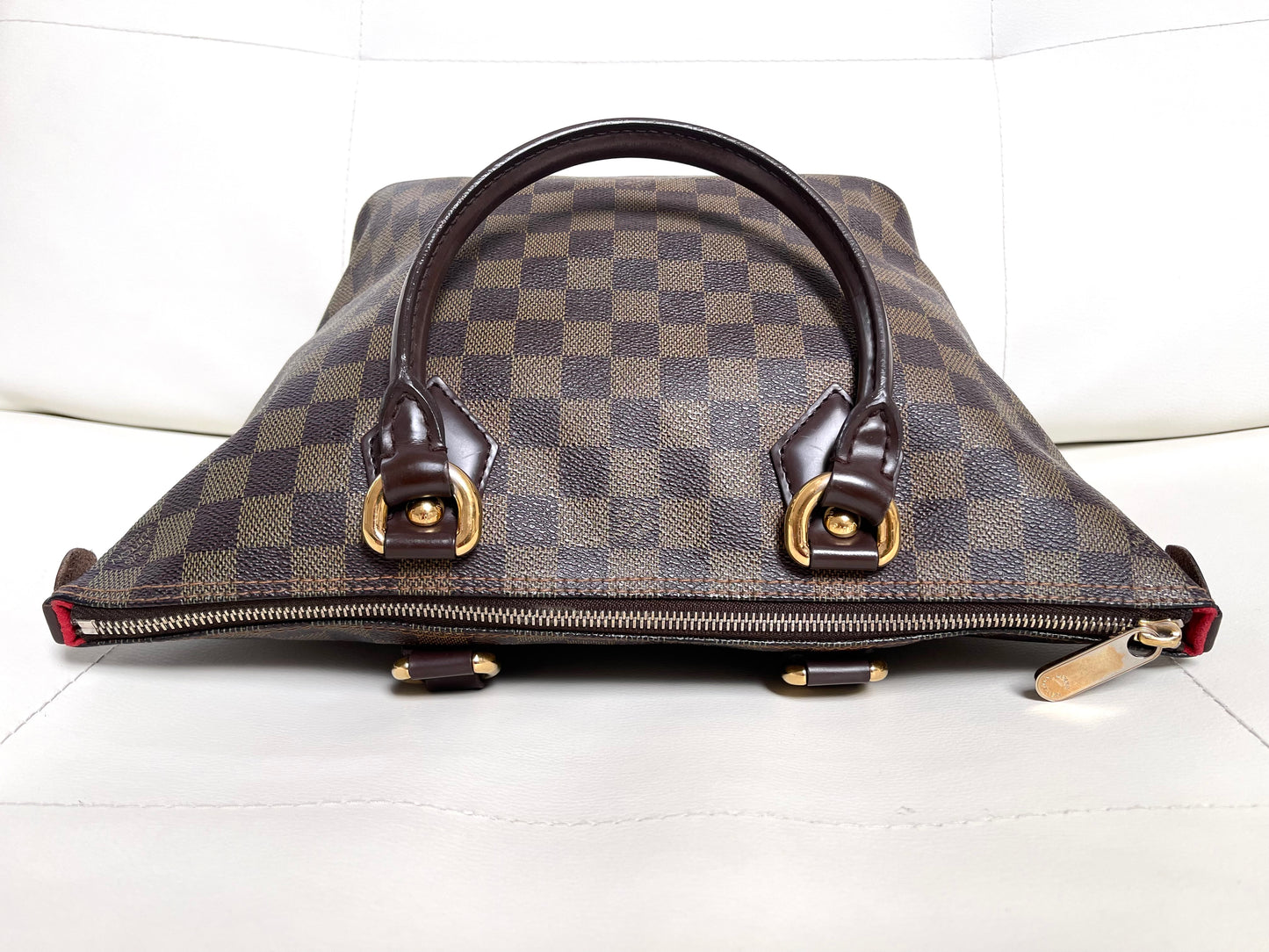 Louis Vuitton Saleya PM Damier Ébène Canvas Leather Tote Bag