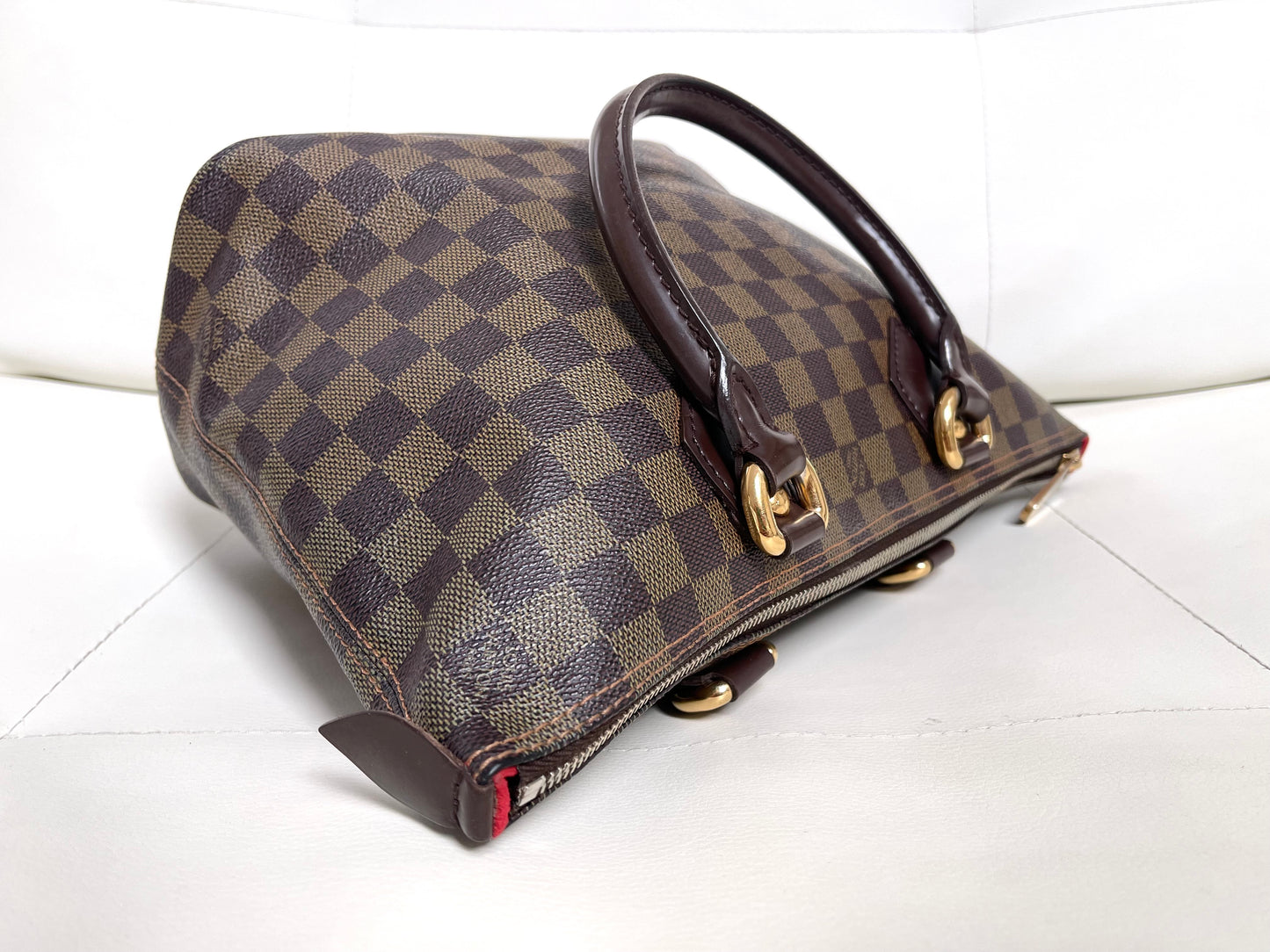 Louis Vuitton Saleya PM Damier Ébène Canvas Leather Tote Bag