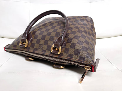 Louis Vuitton Saleya PM Damier Ébène Canvas Leather Tote Bag