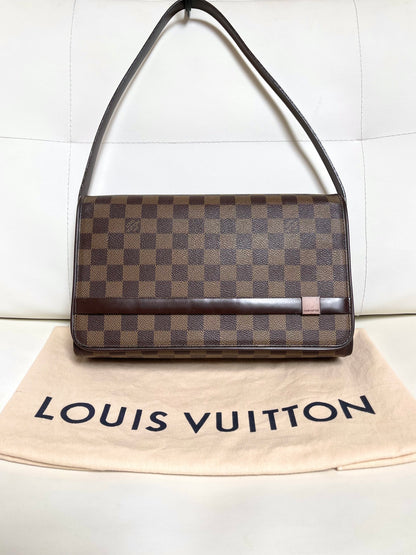 Louis Vuitton Vintage Tribeca Long Damier Ébène Canvas Leather Shoulder Bag