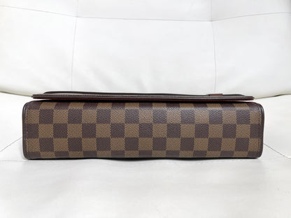 Louis Vuitton Vintage Tribeca Long Damier Ébène Canvas Leather Shoulder Bag