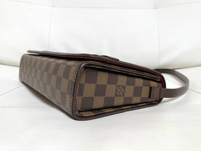 Louis Vuitton Vintage Tribeca Long Damier Ébène Canvas Leather Shoulder Bag