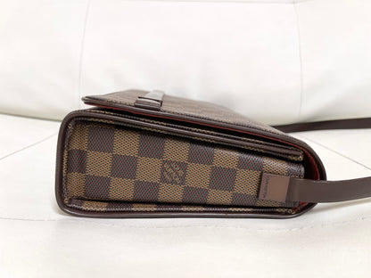 Louis Vuitton Vintage Tribeca Long Damier Ébène Canvas Leather Shoulder Bag