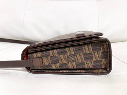 Louis Vuitton Vintage Tribeca Long Damier Ébène Canvas Leather Shoulder Bag