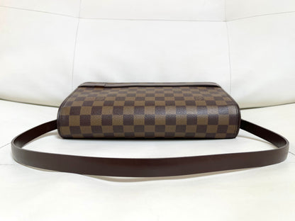 Louis Vuitton Vintage Tribeca Long Damier Ébène Canvas Leather Shoulder Bag