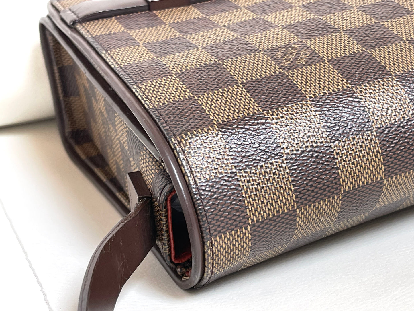 Louis Vuitton Vintage Tribeca Long Damier Ébène Canvas Leather Shoulder Bag