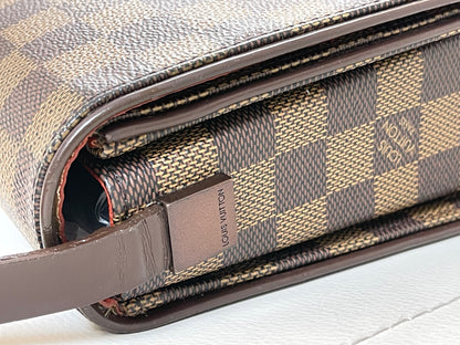 Louis Vuitton Vintage Tribeca Long Damier Ébène Canvas Leather Shoulder Bag