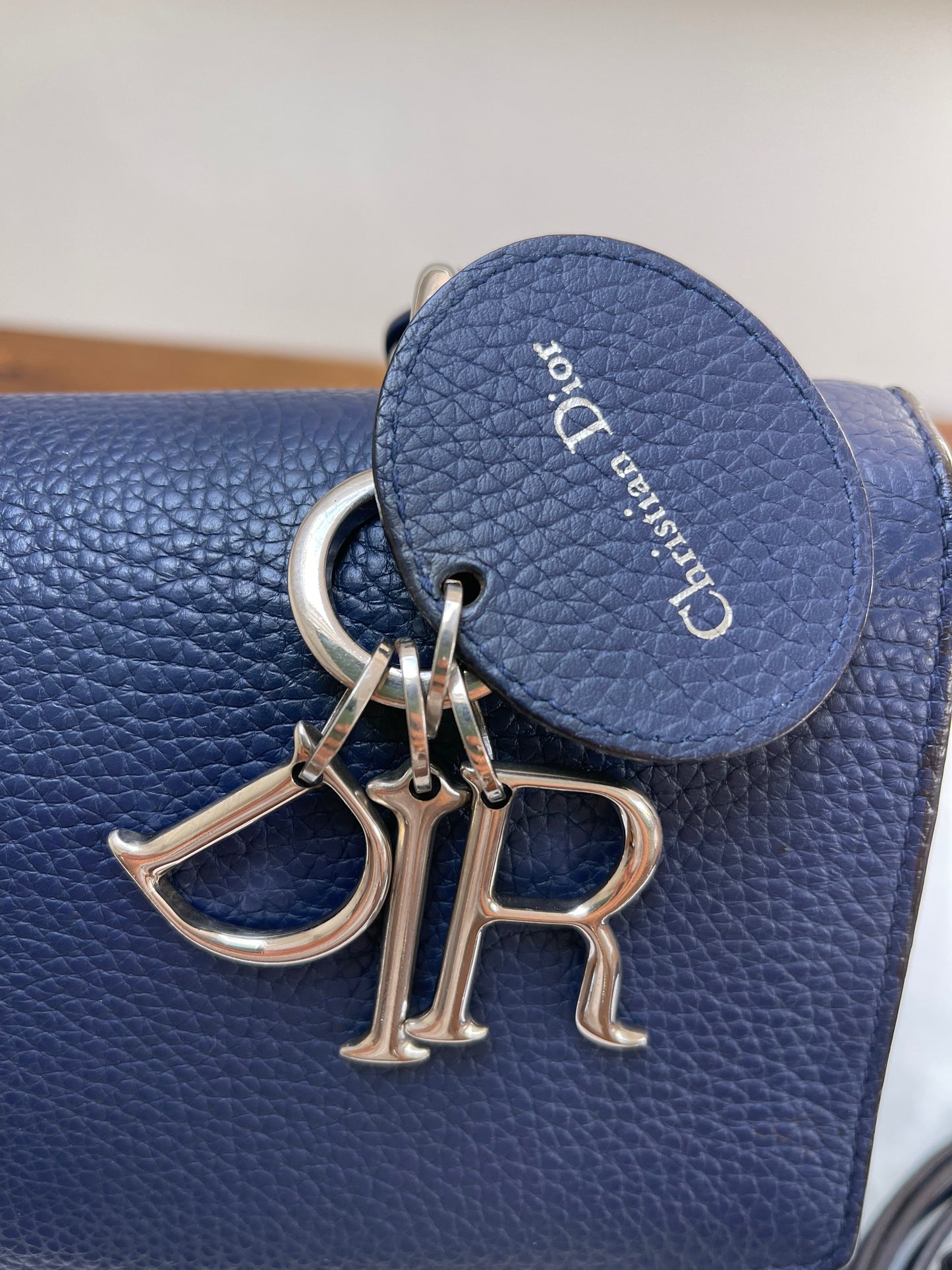 Christian Dior Be Dior Small Flap Bag | Navy Blue Taurillon Leather