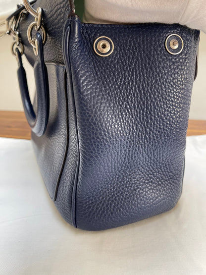 Christian Dior Be Dior Small Flap Bag | Navy Blue Taurillon Leather