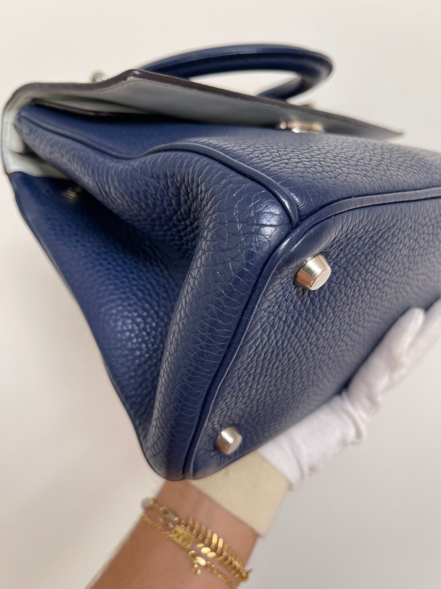 Christian Dior Be Dior Small Flap Bag | Navy Blue Taurillon Leather