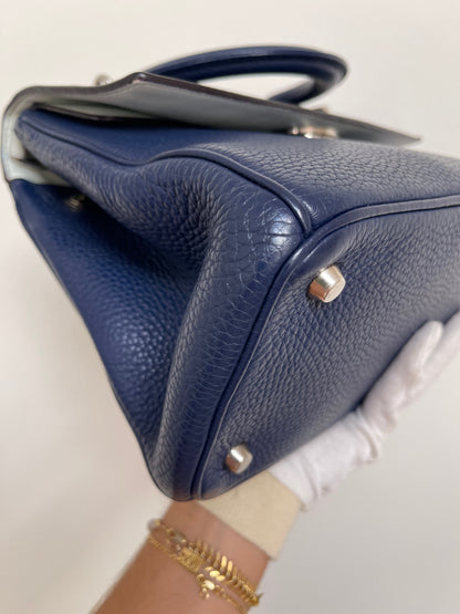 Christian Dior Be Dior Small Flap Bag | Navy Blue Taurillon Leather