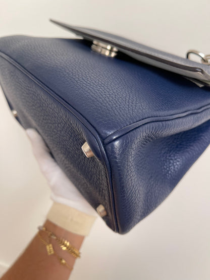 Christian Dior Be Dior Small Flap Bag | Navy Blue Taurillon Leather