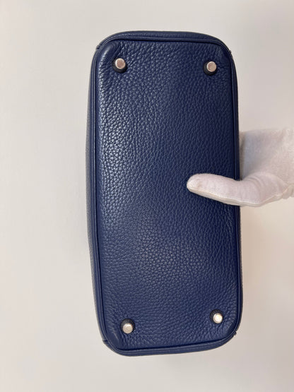 Christian Dior Be Dior Small Flap Bag | Navy Blue Taurillon Leather