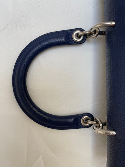 Christian Dior Be Dior Small Flap Bag | Navy Blue Taurillon Leather