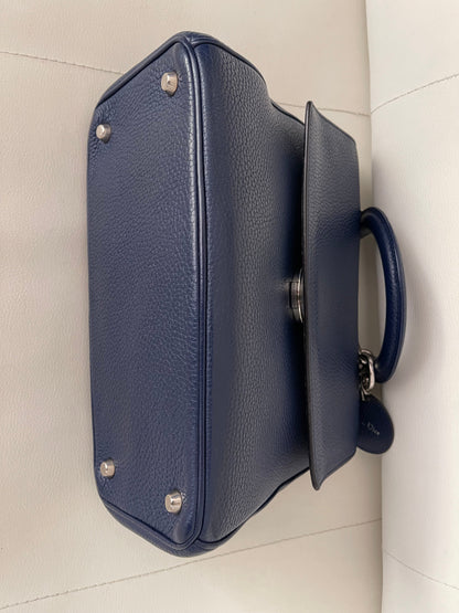 Christian Dior Be Dior Small Flap Bag | Navy Blue Taurillon Leather