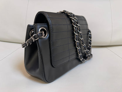 Chanel Accordion Flap Bag | Series 10 (2005-2006) | Black Leather & SHW