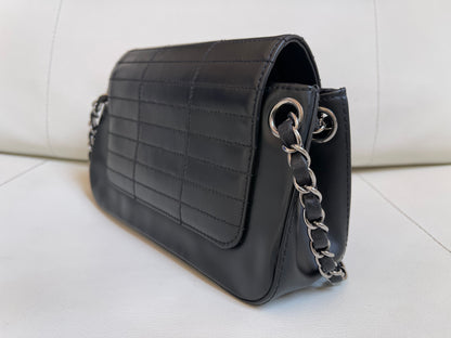 Chanel Accordion Flap Bag | Series 10 (2005-2006) | Black Leather & SHW