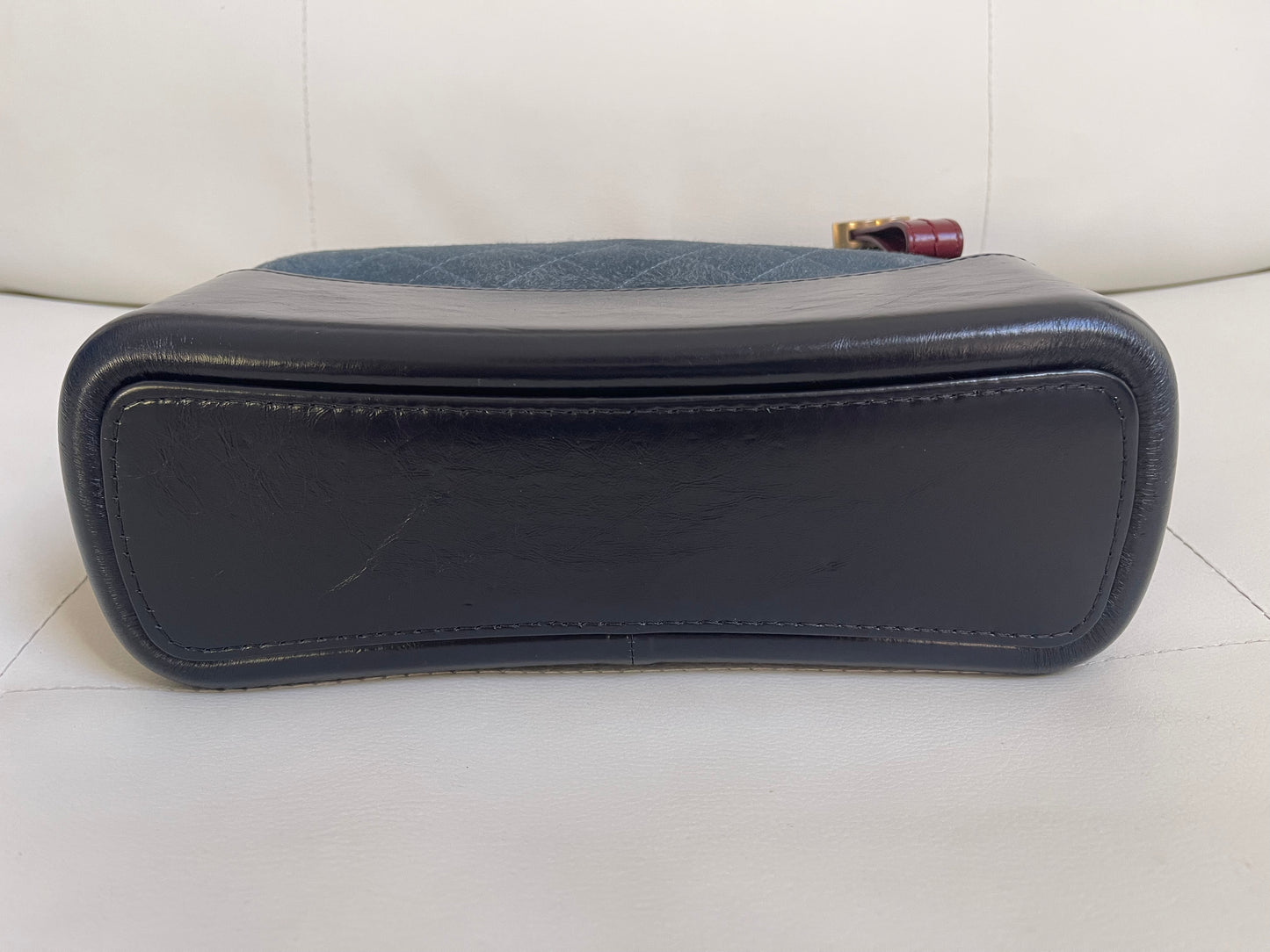 Chanel Gabrielle Hobo Medium | Series 24 (2017-2018) | Blue Suede & Patent Leather with Tricolor Hardware