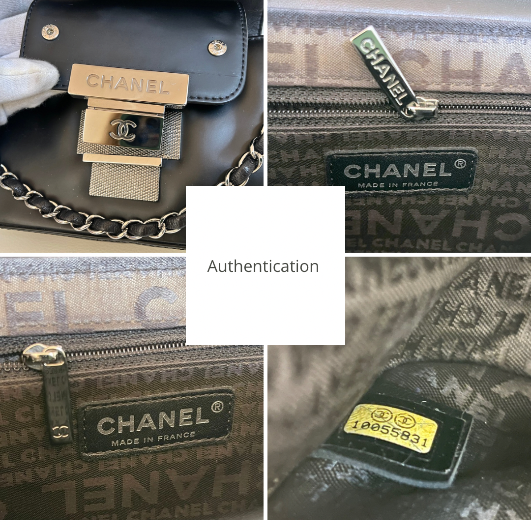 Chanel Accordion Flap Bag | Series 10 (2005-2006) | Black Leather & SHW