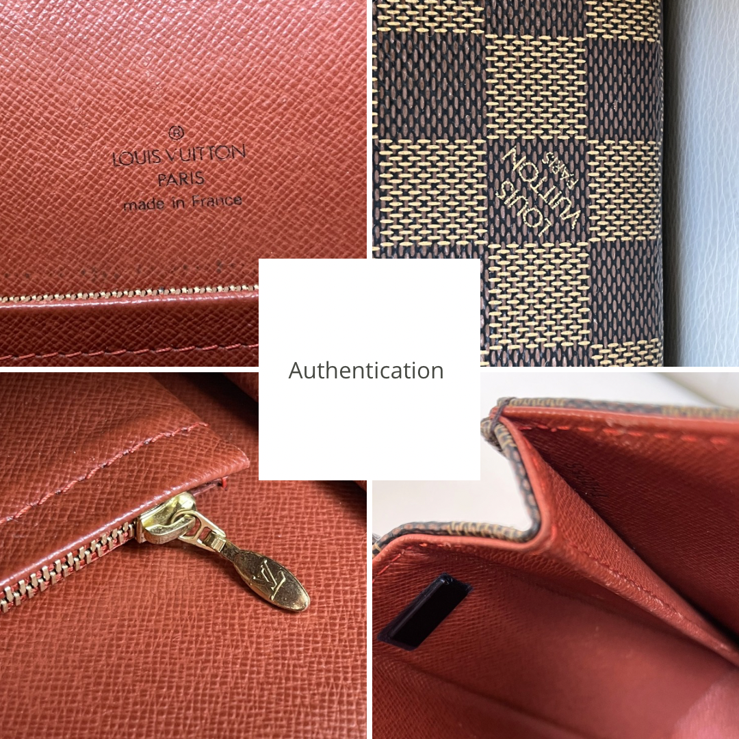 Louis Vuitton Vintage Tribeca Long Damier Ébène Canvas Leather Shoulder Bag
