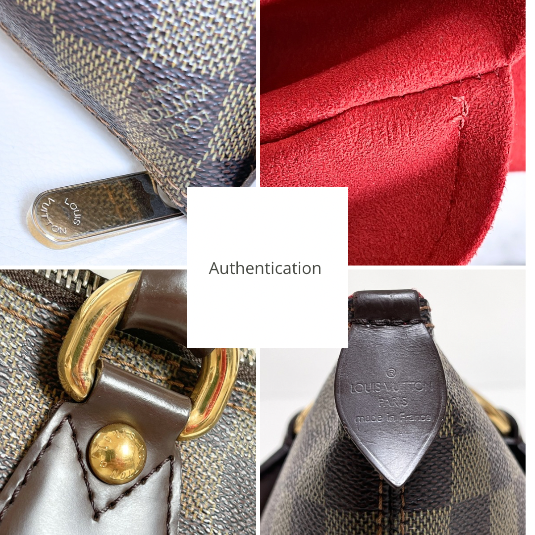 Louis Vuitton Saleya PM Damier Ébène Canvas Leather Tote Bag