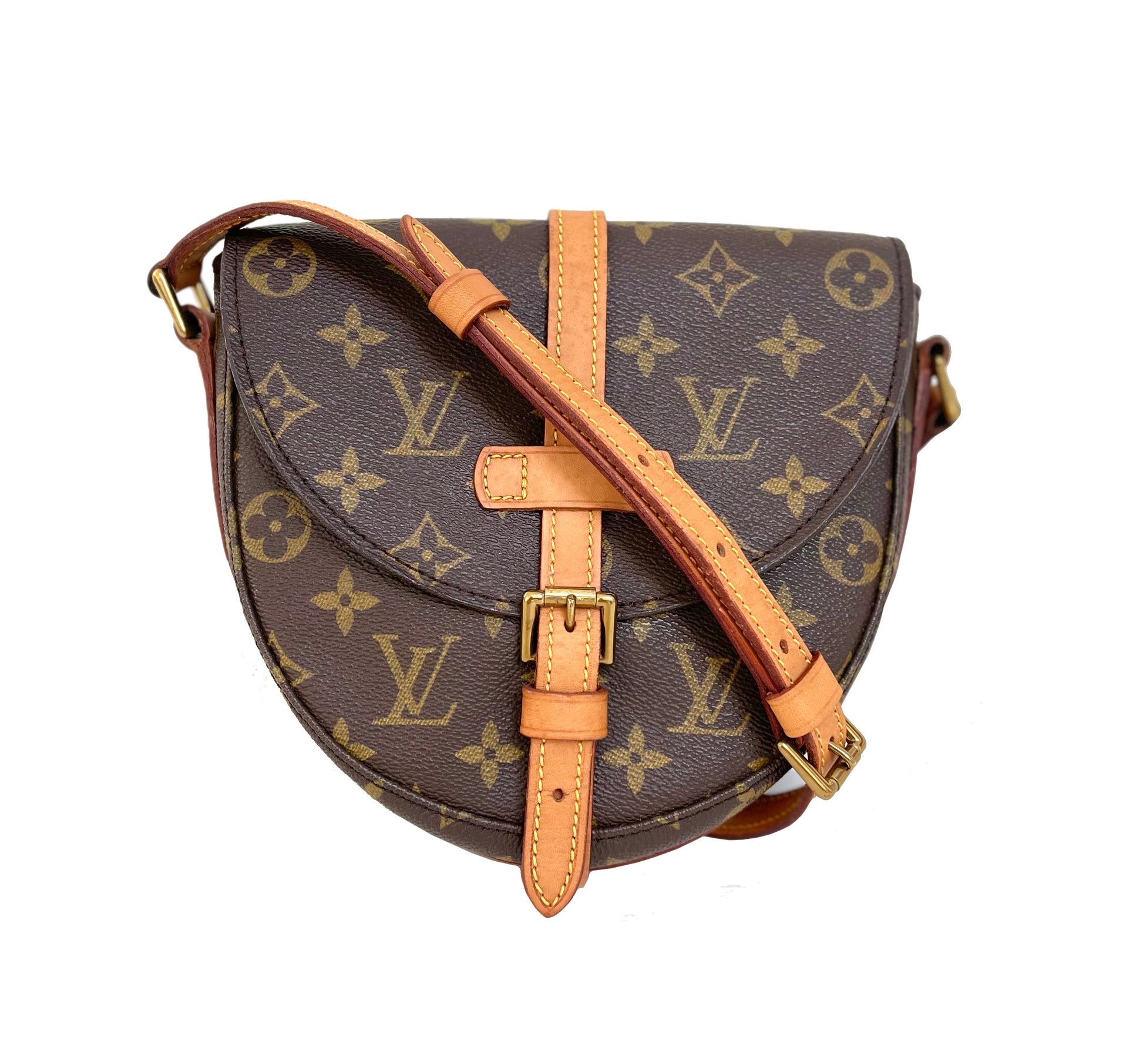 Vintage Louis Vuitton Chantilly PM Monogram Brown Canvas and Vachetta Crossbody Bag Australia