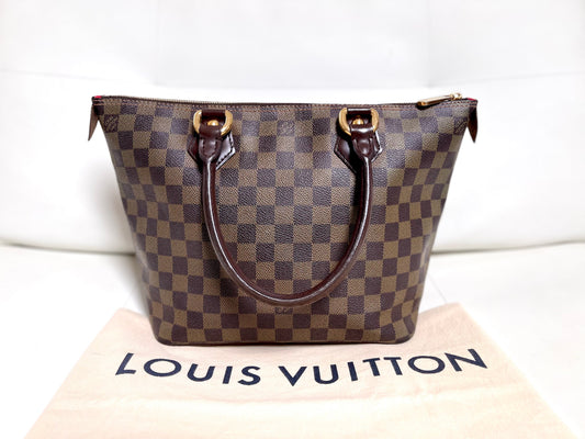 Louis Vuitton Saleya PM Damier Ebene Canvas Tote Bag with Dust Bag