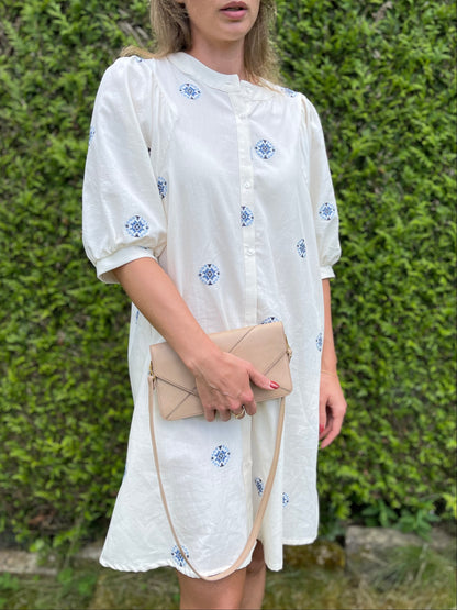 Hermès 1970s Archival Envelope Clutch w/ Strap | Warm Beige Lambskin | Cross-Stitched (Rare Vintage)